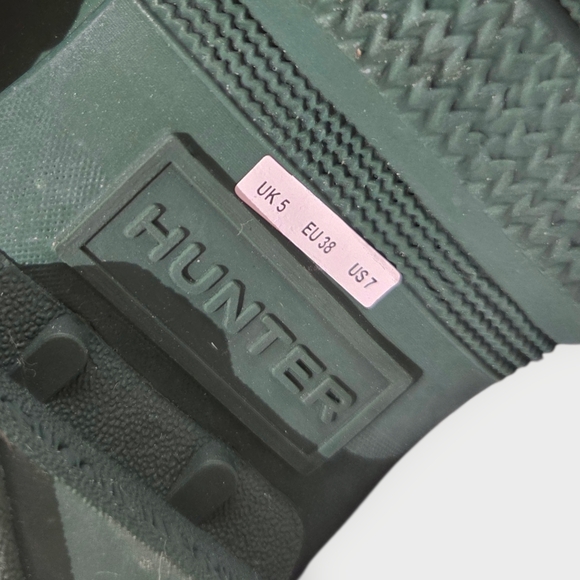 Hunter Women's Original Tall Hunter Pull On Green Rain Boots Size 7 - Picture 10 of 11